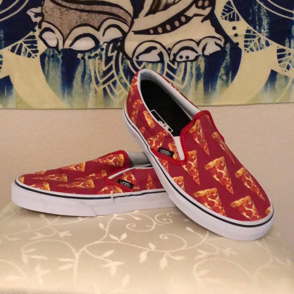 No lace up pizza Vans